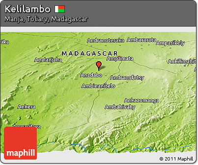 Physical Panoramic Map of Kelilambo