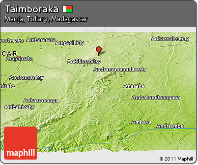 Physical Panoramic Map of Taimboraka