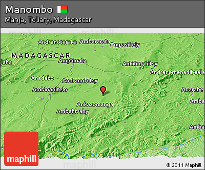 Political Panoramic Map of Manombo