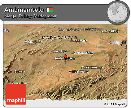 Satellite Panoramic Map of Ambinanitelo