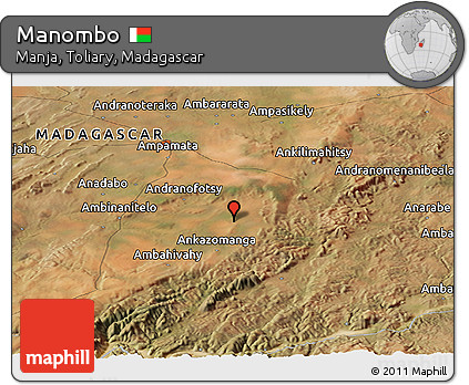 Satellite Panoramic Map of Manombo