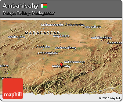Satellite Panoramic Map of Ambahivahy