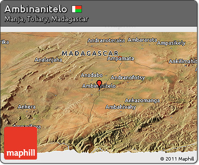Satellite Panoramic Map of Ambinanitelo