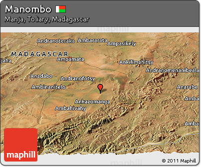 Satellite Panoramic Map of Manombo