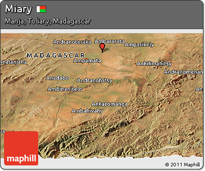 Satellite Panoramic Map of Miary