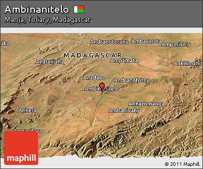 Satellite Panoramic Map of Ambinanitelo