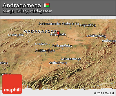 Satellite Panoramic Map of Andranomena