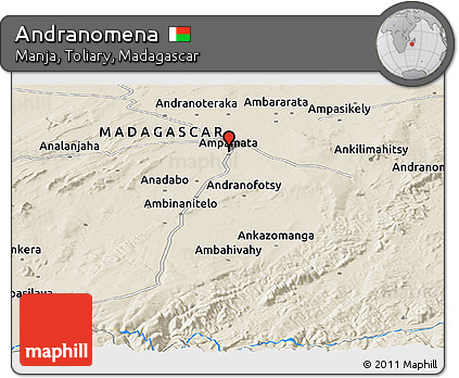 Shaded Relief Panoramic Map of Andranomena