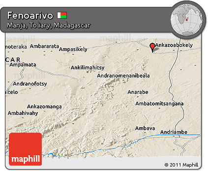 Shaded Relief Panoramic Map of Fenoarivo