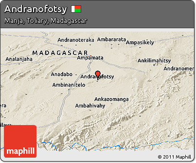 Shaded Relief Panoramic Map of Andranofotsy