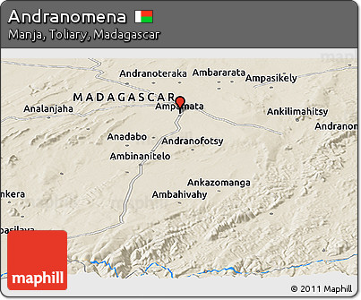 Shaded Relief Panoramic Map of Andranomena