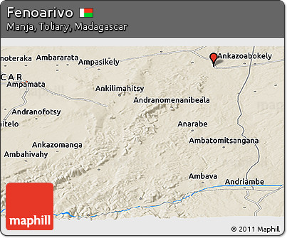 Shaded Relief Panoramic Map of Fenoarivo