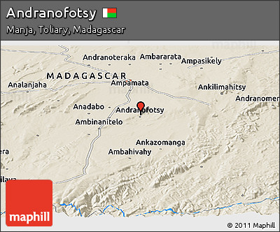 Shaded Relief Panoramic Map of Andranofotsy