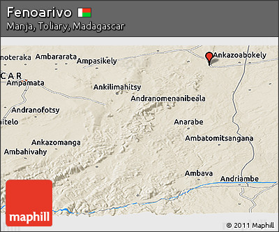 Shaded Relief Panoramic Map of Fenoarivo