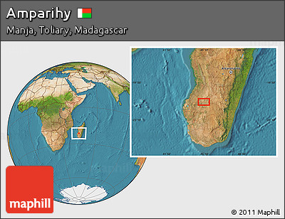 Satellite Location Map of Amparihy