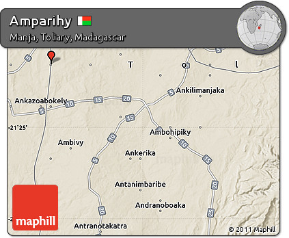 Shaded Relief Map of Amparihy