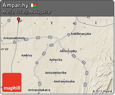 Shaded Relief Map of Amparihy
