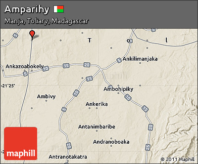 Shaded Relief Map of Amparihy