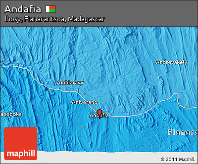Political 3D Map of Andafia