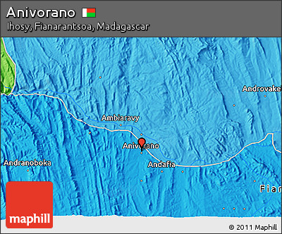 Political 3D Map of Anivorano