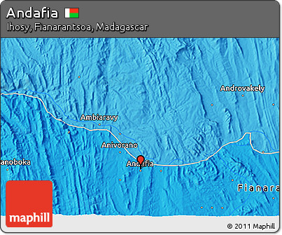 Political 3D Map of Andafia