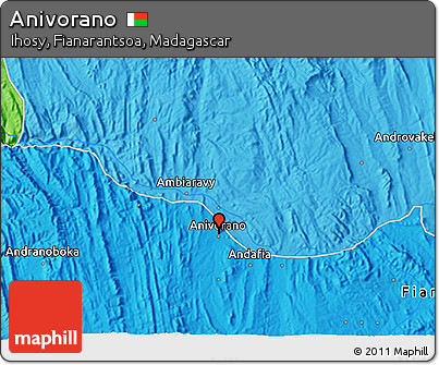 Political 3D Map of Anivorano
