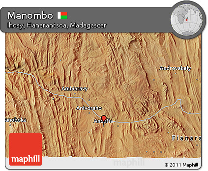 Satellite 3D Map of Manombo