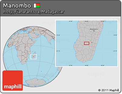 Gray Location Map of Manombo