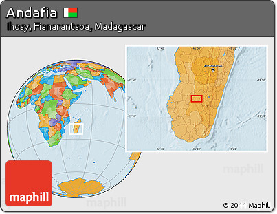 Political Location Map of Andafia