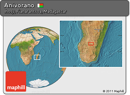 Satellite Location Map of Anivorano