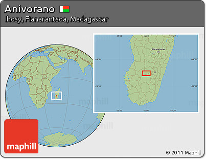 Savanna Style Location Map of Anivorano