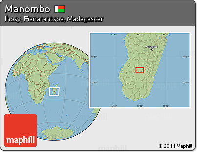 Savanna Style Location Map of Manombo