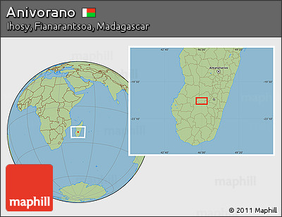 Savanna Style Location Map of Anivorano