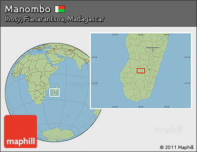 Savanna Style Location Map of Manombo