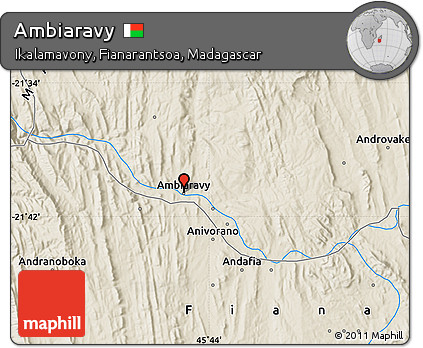 Shaded Relief Map of Ambiaravy