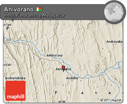 Shaded Relief Map of Anivorano