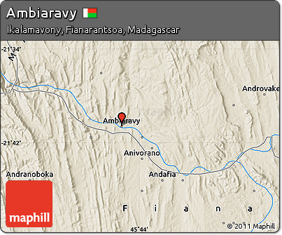 Shaded Relief Map of Ambiaravy
