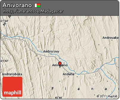 Shaded Relief Map of Anivorano