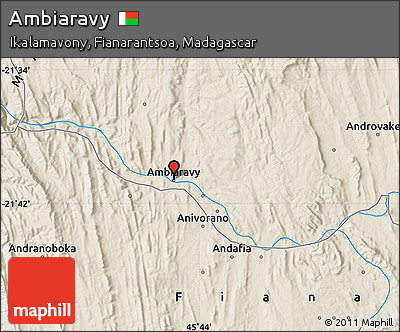 Shaded Relief Map of Ambiaravy