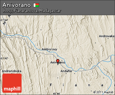Shaded Relief Map of Anivorano