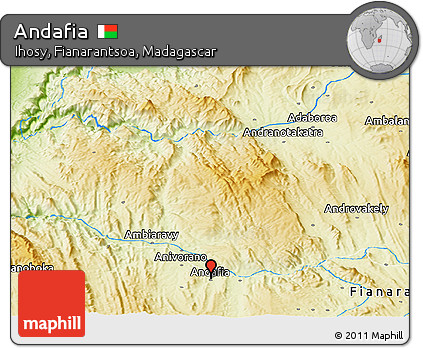 Physical Panoramic Map of Andafia