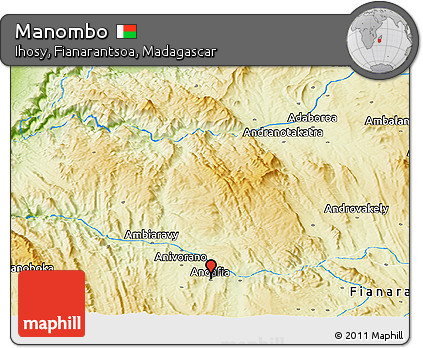 Physical Panoramic Map of Manombo