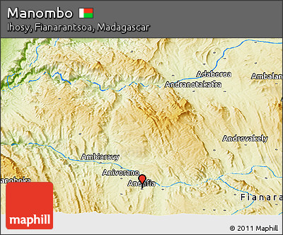 Physical Panoramic Map of Manombo