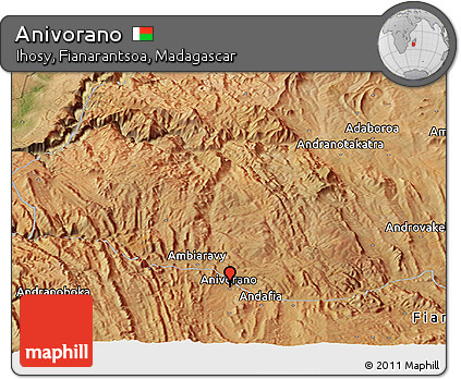 Satellite Panoramic Map of Anivorano