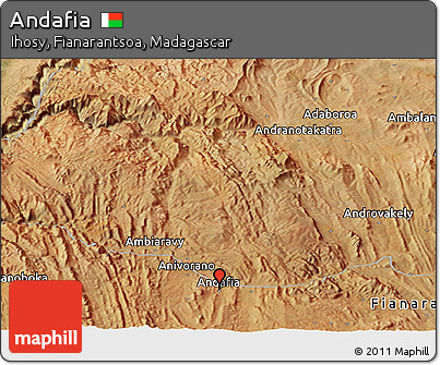 Satellite Panoramic Map of Andafia