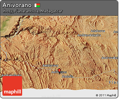 Satellite Panoramic Map of Anivorano