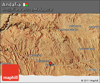 Satellite Panoramic Map of Andafia