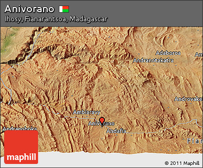 Satellite Panoramic Map of Anivorano