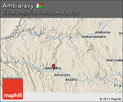 Shaded Relief Panoramic Map of Ambiaravy