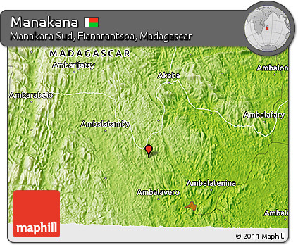 Physical 3D Map of Manakana